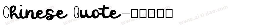 Chinese Quote字体转换